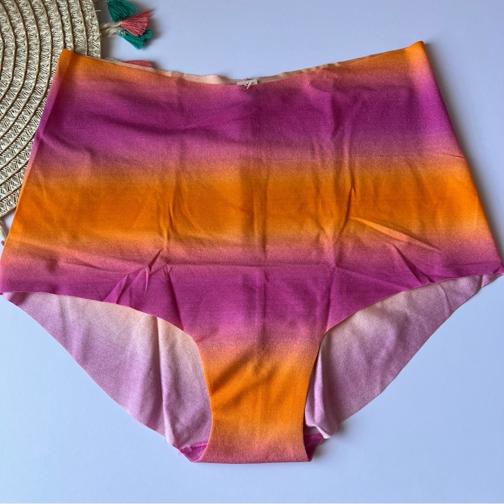 Victoria's Secret No Show Midi Brief Pink Violet Ombre XL NEW